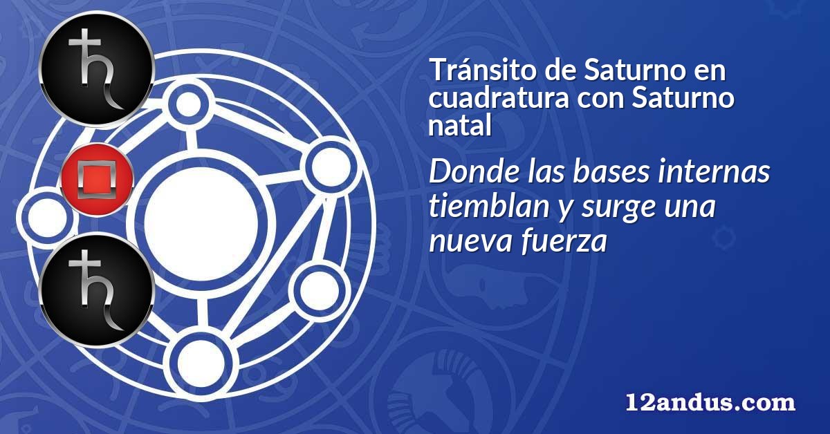 Tránsito de Saturno en cuadratura con Saturno natal