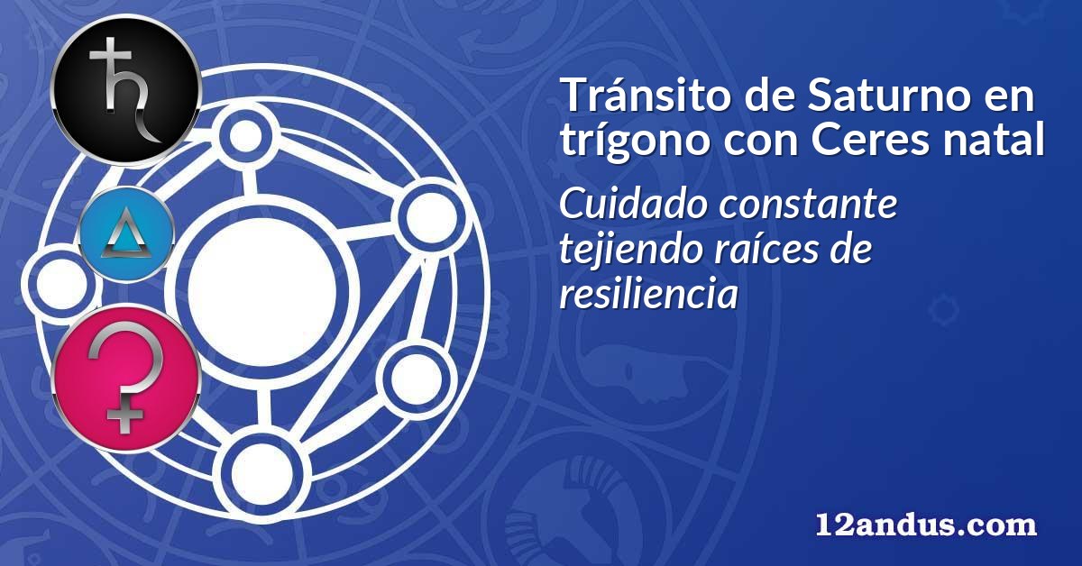Tránsito de Saturno en trígono con Ceres natal