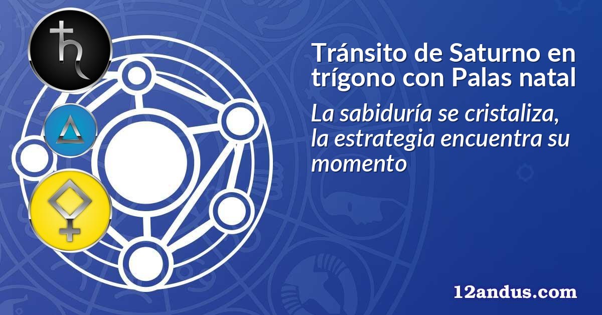 Tránsito de Saturno en trígono con Palas natal