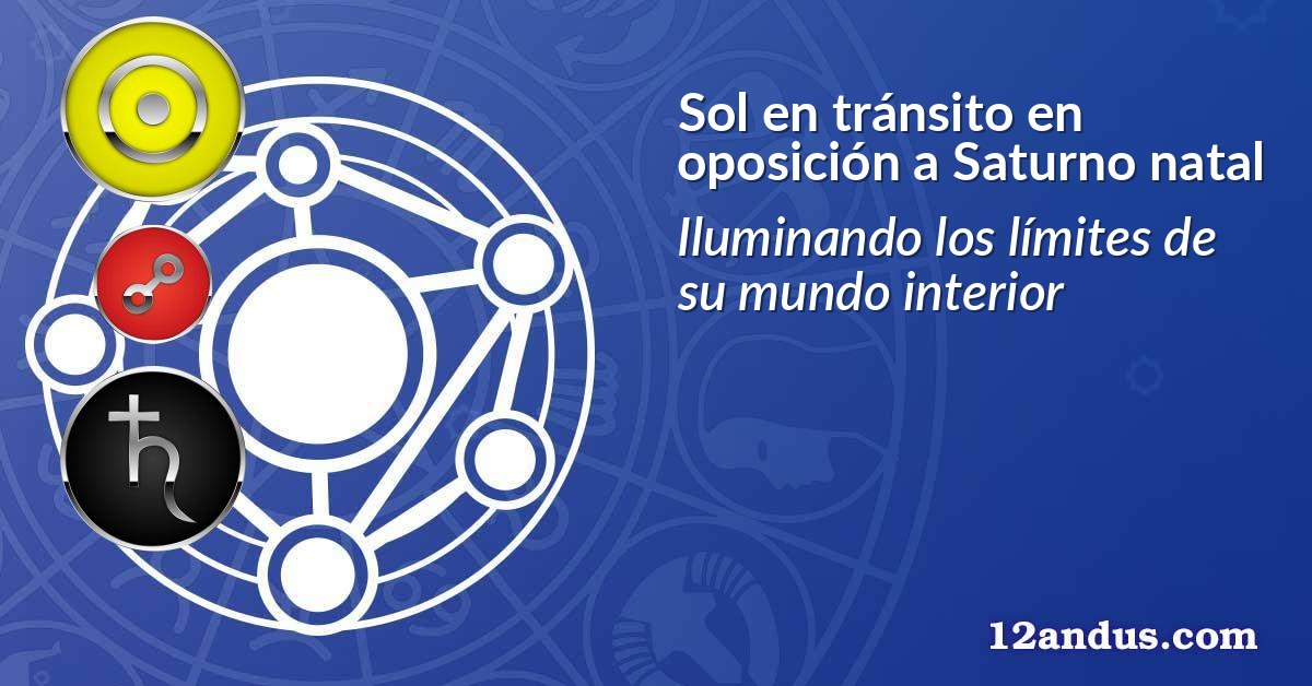 Sol en tránsito en oposición a Saturno natal