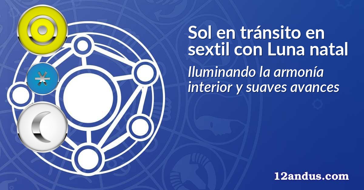 Sol en tránsito en sextil con Luna natal
