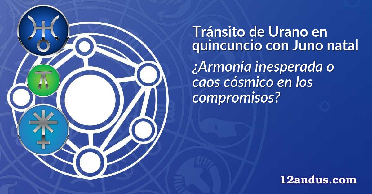 Tránsito de Urano en quincuncio con Juno natal