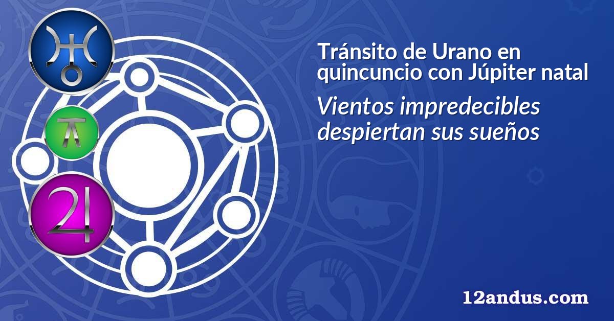 Tránsito de Urano en quincuncio con Júpiter natal