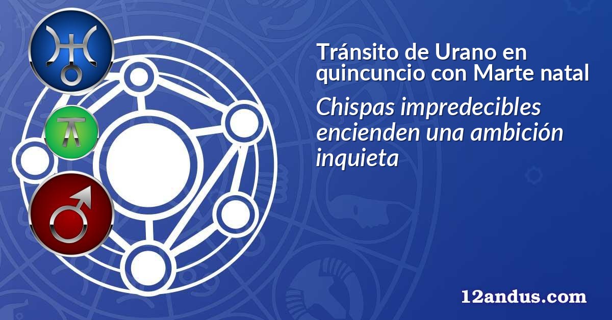 Tránsito de Urano en quincuncio con Marte natal