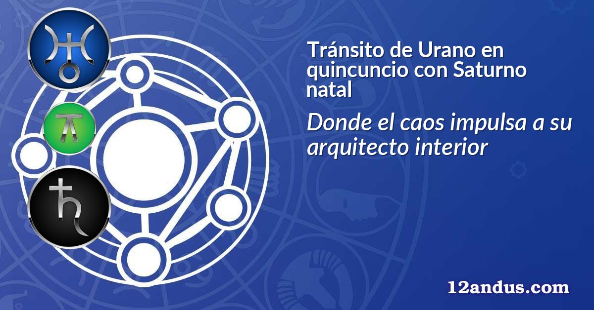 Tránsito de Urano en quincuncio con Saturno natal