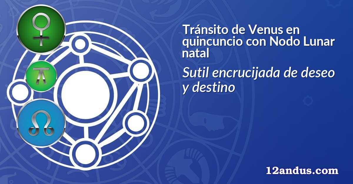 Tránsito de Venus en quincuncio con Nodo Lunar natal