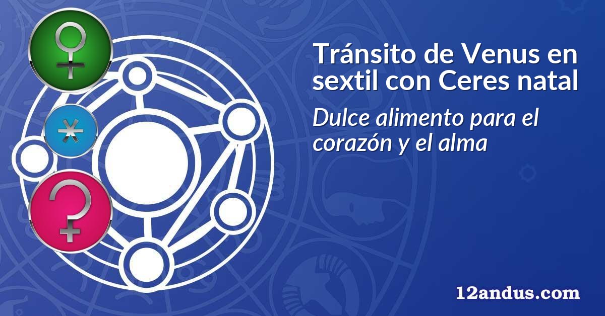 Tránsito de Venus en sextil con Ceres natal