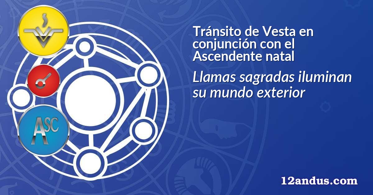 Tránsito de Vesta en conjunción con el Ascendente natal