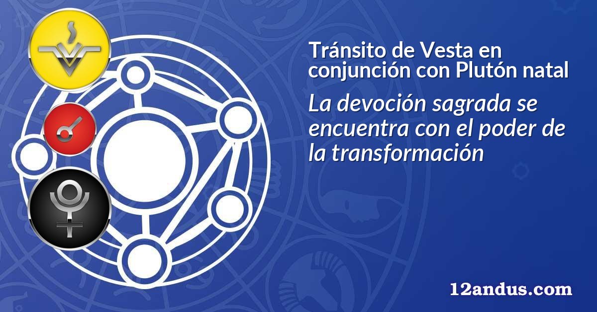 Tránsito de Vesta en conjunción con Plutón natal