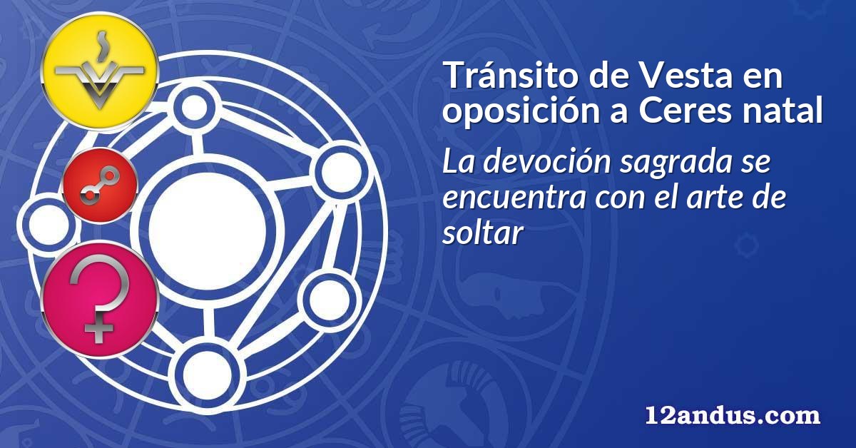 Tránsito de Vesta en oposición a Ceres natal
