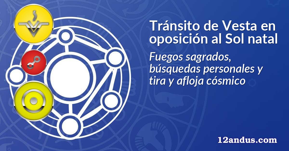 Tránsito de Vesta en oposición al Sol natal