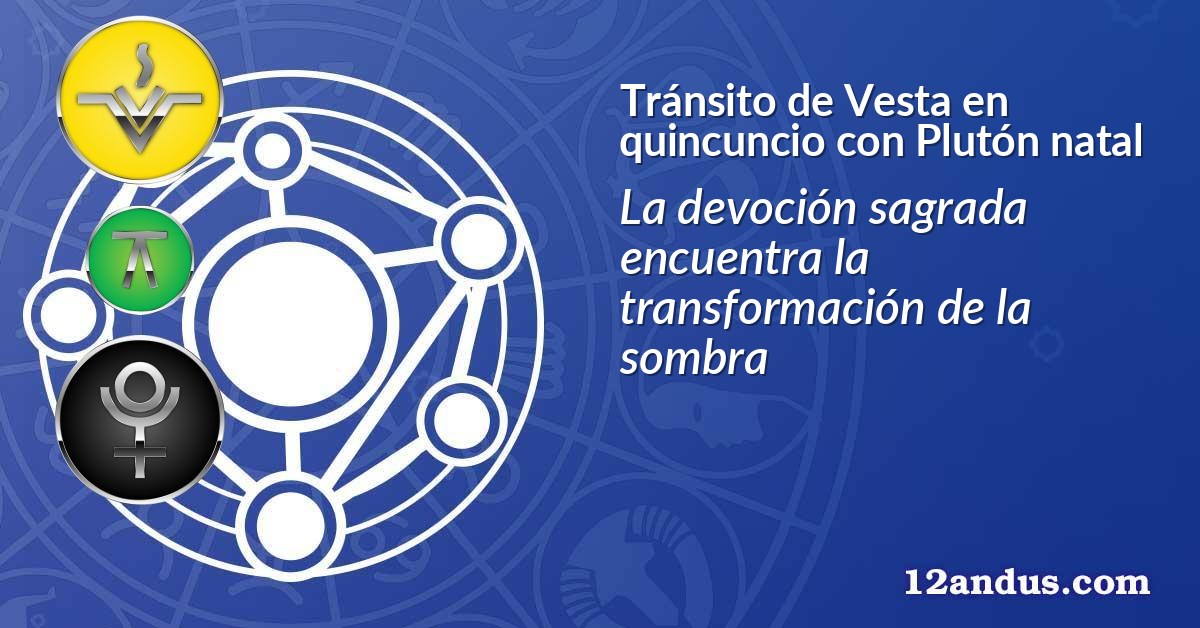 Tránsito de Vesta en quincuncio con Plutón natal