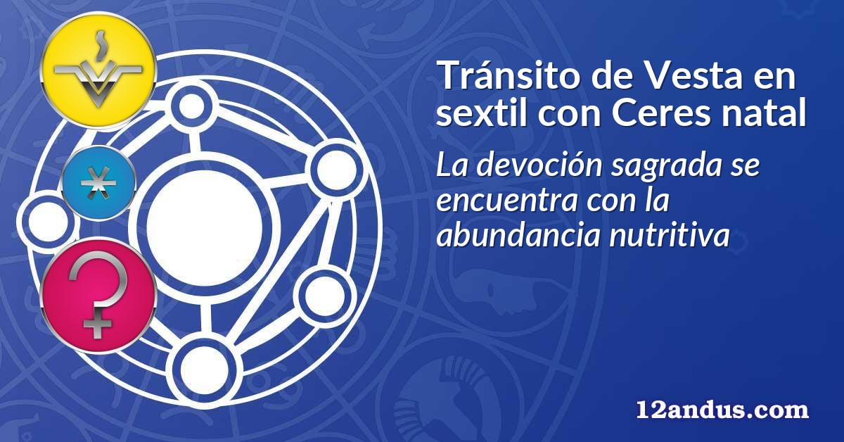 Tránsito de Vesta en sextil con Ceres natal