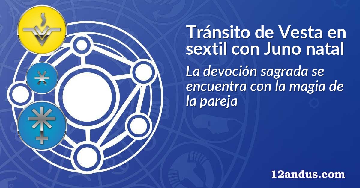 Tránsito de Vesta en sextil con Juno natal