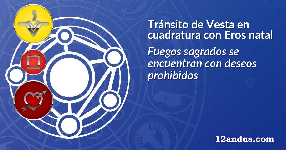 Tránsito de Vesta en cuadratura con Eros natal