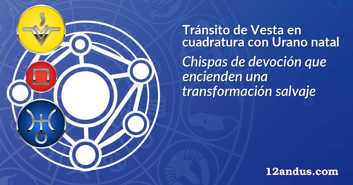 Tránsito de Vesta en cuadratura con Urano natal