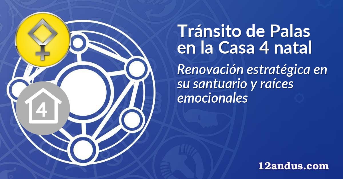 Tránsito de Palas en la Casa 4 natal
