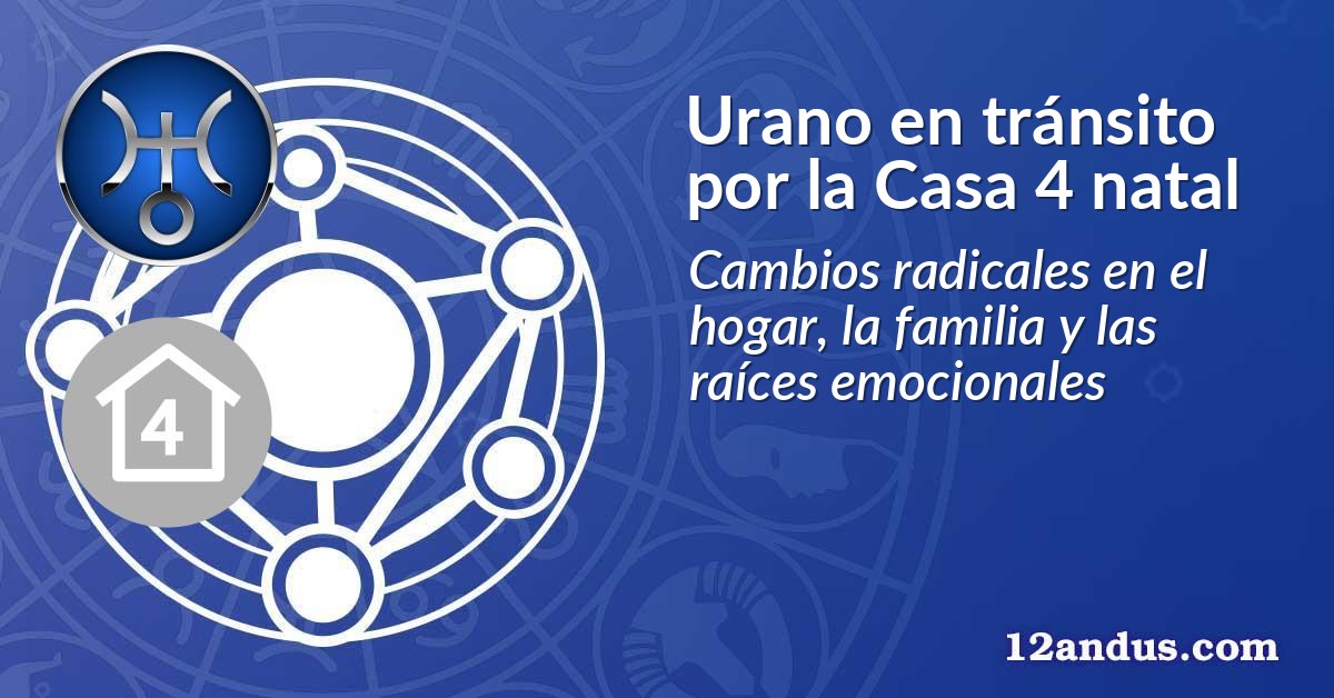 Urano en tránsito por la Casa 4 natal