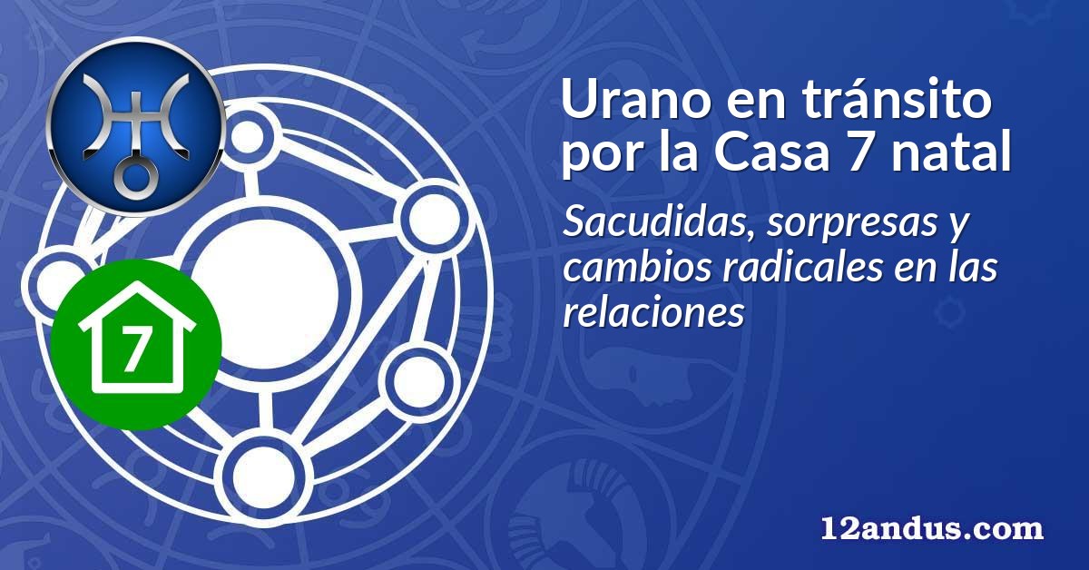 Urano en tránsito por la Casa 7 natal