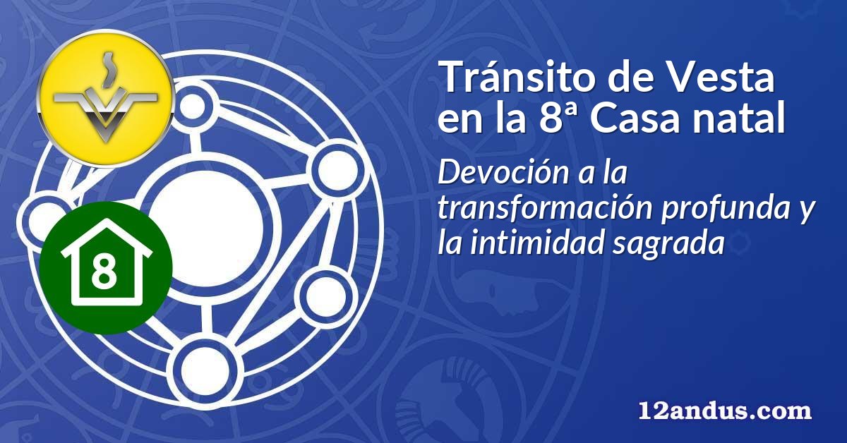 Tránsito de Vesta en la 8ª Casa natal