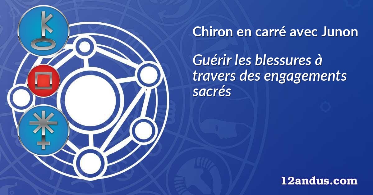 Chiron en carré avec Junon