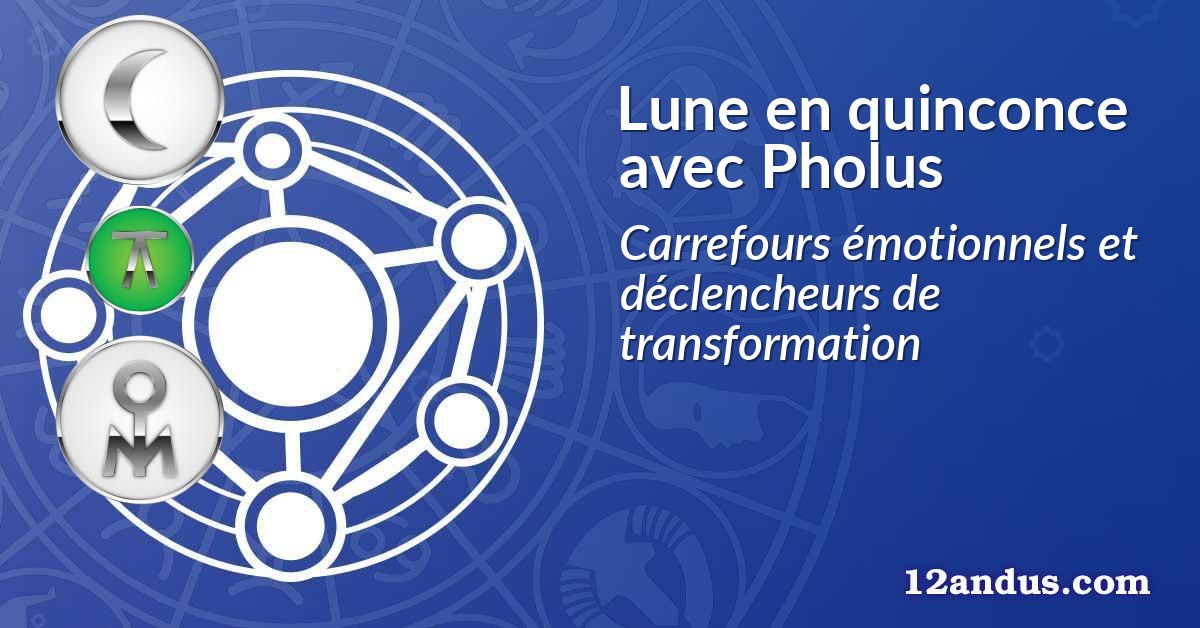 Lune en quinconce avec Pholus