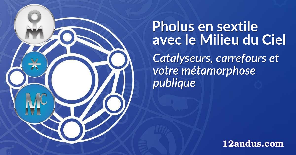 Pholus en sextile avec le Milieu du Ciel