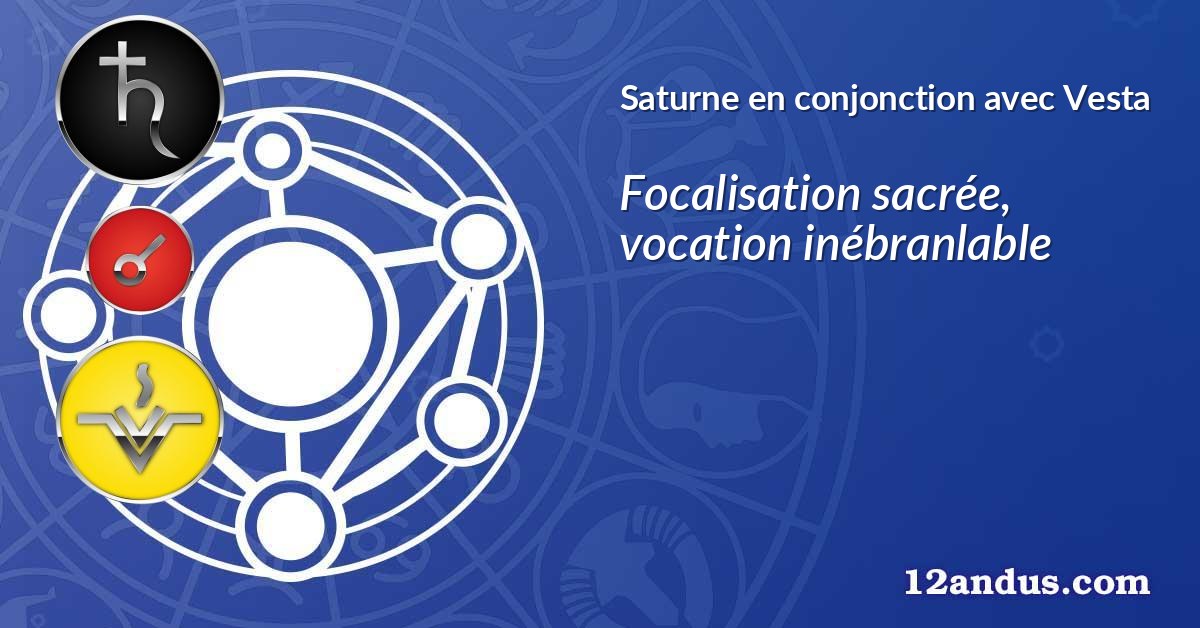 Saturne en conjonction avec Vesta