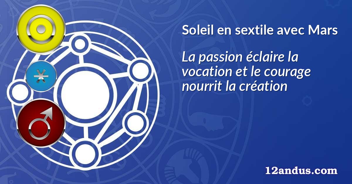 Soleil en sextile avec Mars