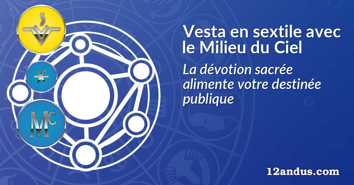 Vesta en sextile avec le Milieu du Ciel
