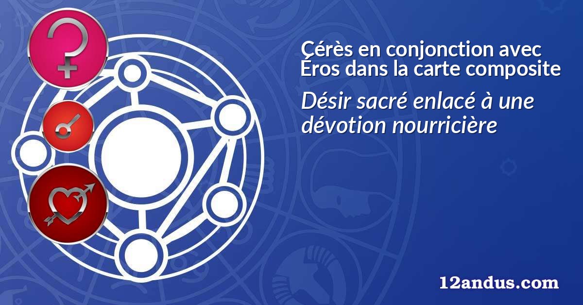 Cérès en conjonction avec Éros dans la carte composite