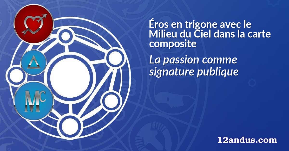Éros en trigone avec le Milieu du Ciel dans la carte composite