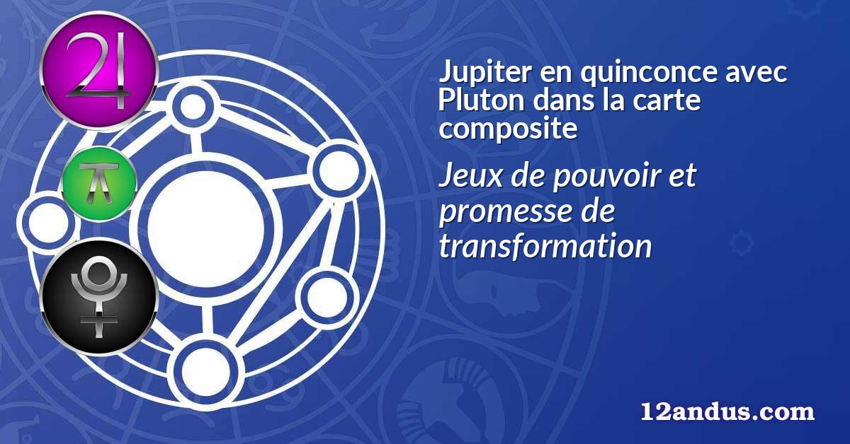 Jupiter en quinconce avec Pluton dans la carte composite