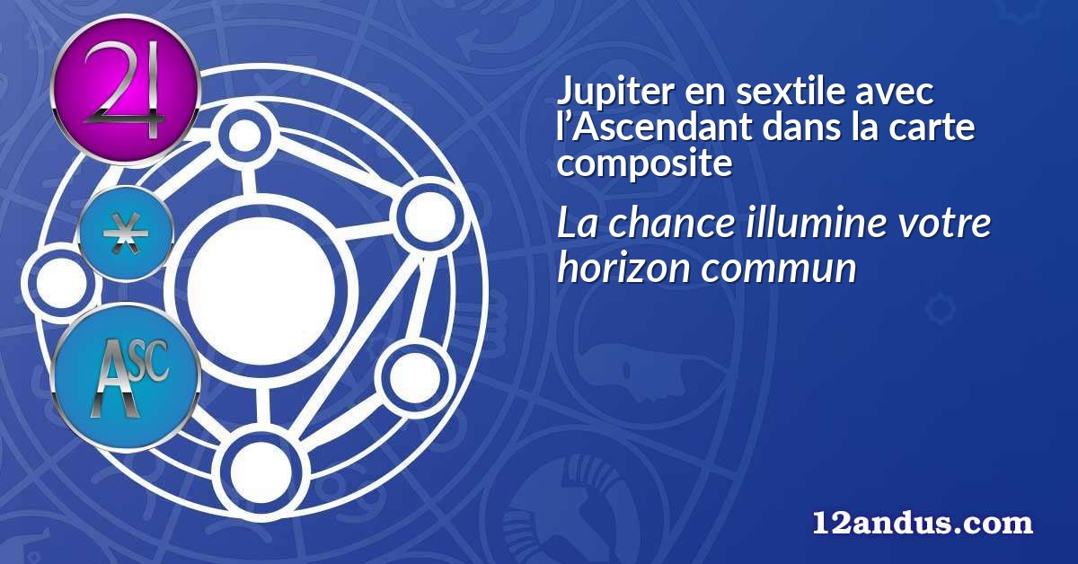 Jupiter en sextile avec l’Ascendant dans la carte composite