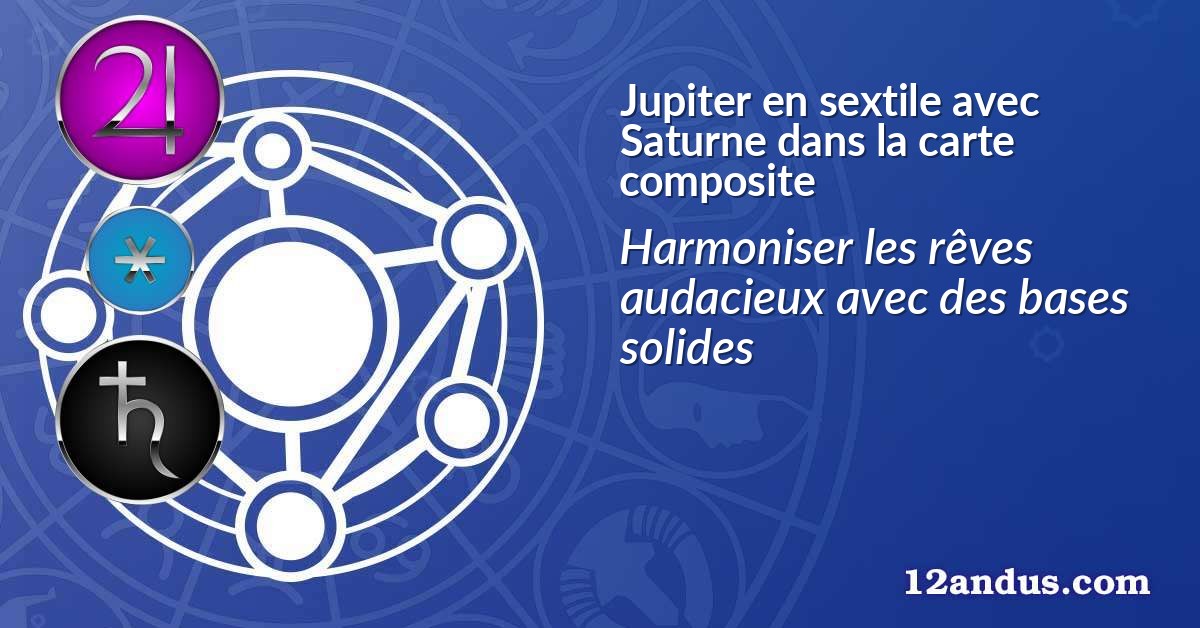 Jupiter en sextile avec Saturne dans la carte composite