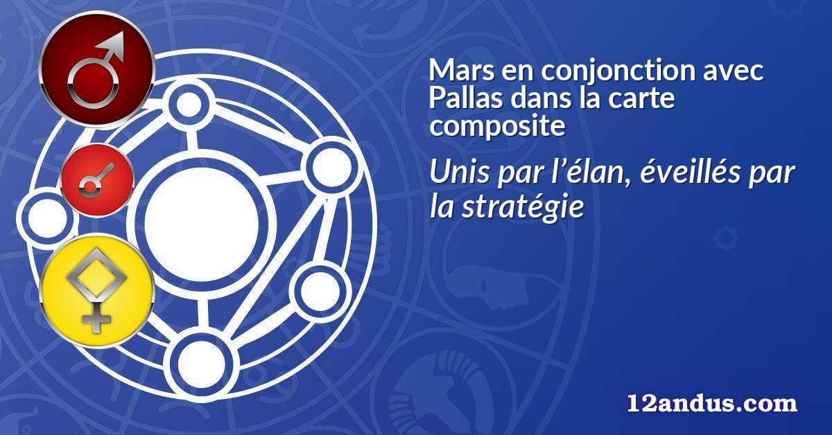 Mars en conjonction avec Pallas dans la carte composite