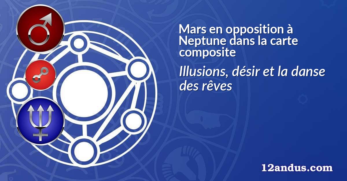 Mars en opposition à Neptune dans la carte composite