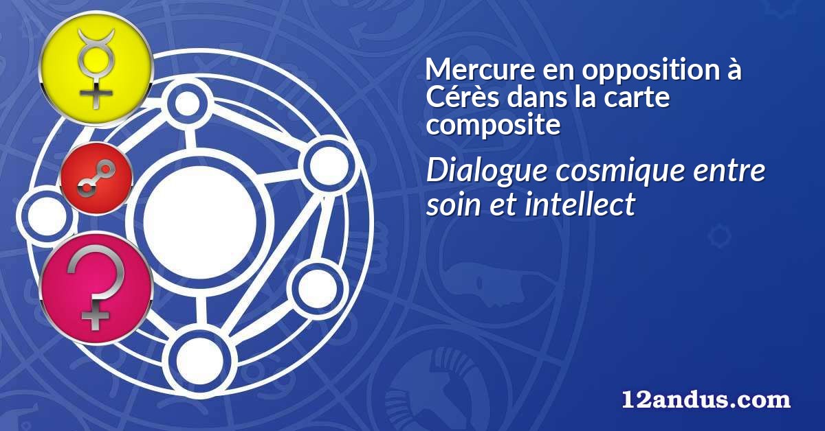 Mercure en opposition à Cérès dans la carte composite
