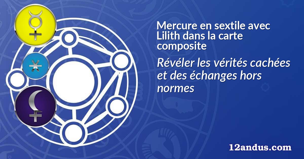 Mercure en sextile avec Lilith dans la carte composite