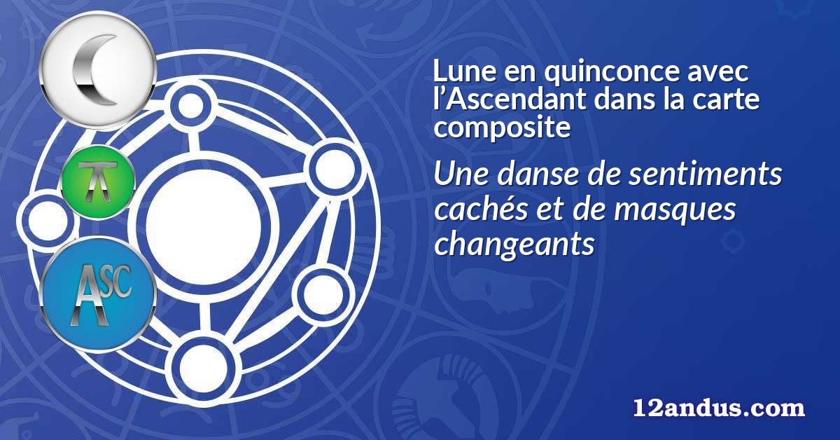 Lune en quinconce avec l’Ascendant dans la carte composite