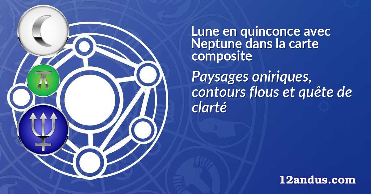 Lune en quinconce avec Neptune dans la carte composite