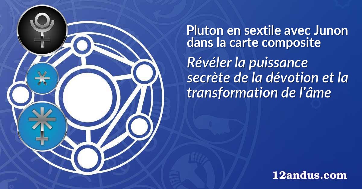 Pluton en sextile avec Junon dans la carte composite