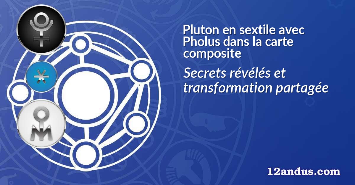 Pluton en sextile avec Pholus dans la carte composite