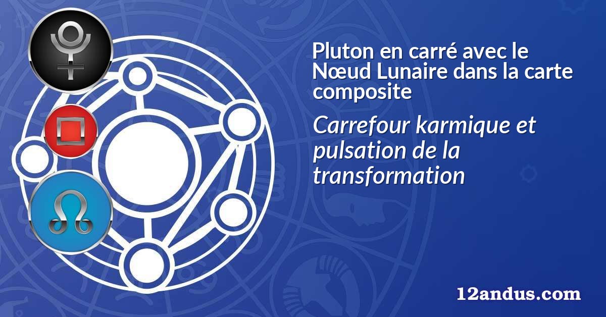 Pluton en carré avec le Nœud Lunaire dans la carte composite