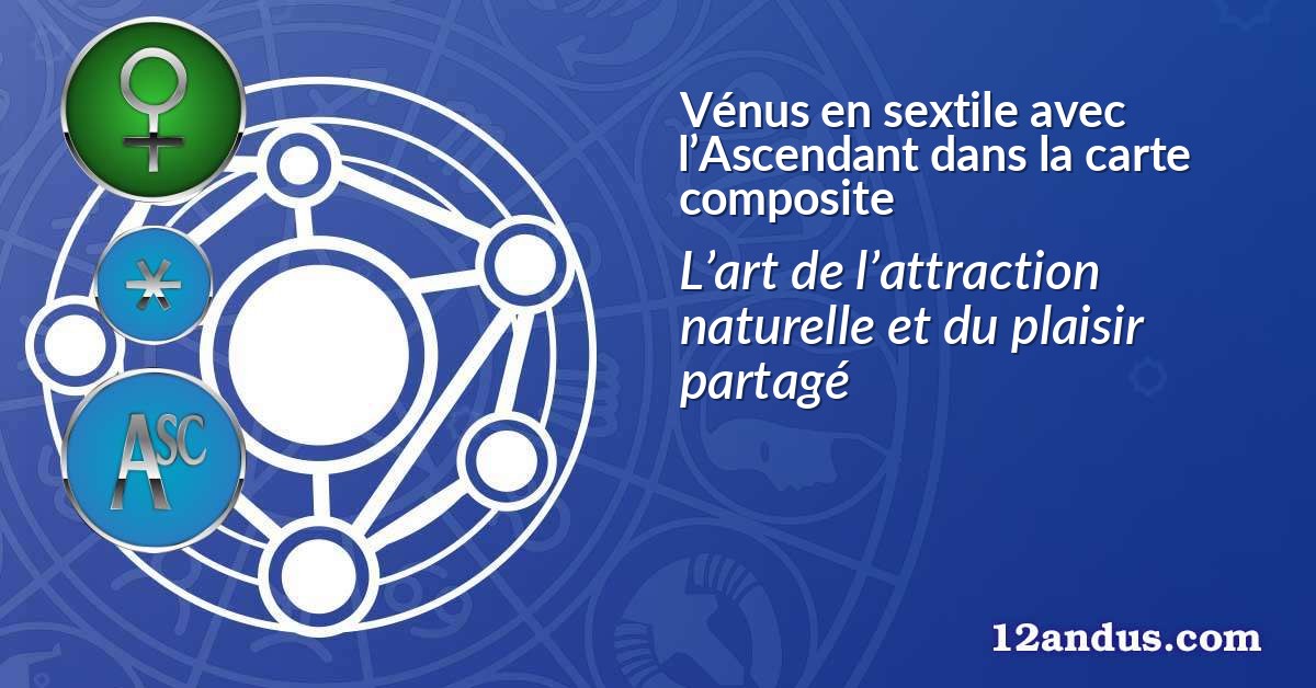 Vénus en sextile avec l’Ascendant dans la carte composite