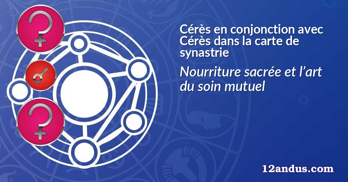 Cérès en conjonction avec Cérès dans la carte de synastrie