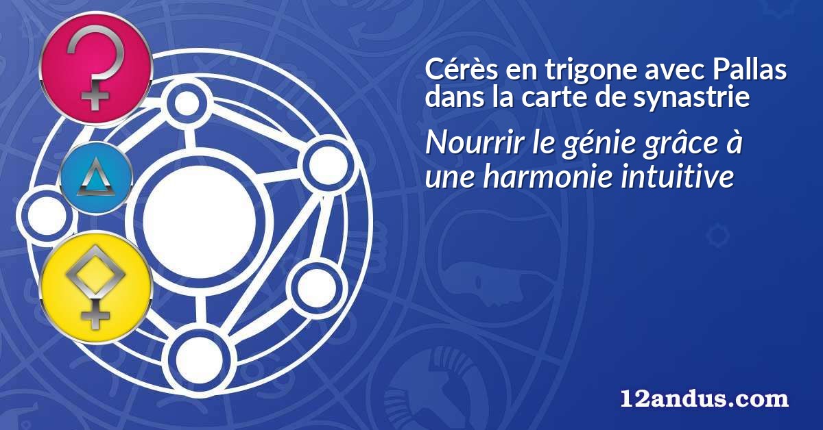 Cérès en trigone avec Pallas dans la carte de synastrie