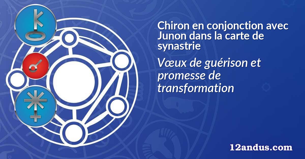 Chiron en conjonction avec Junon dans la carte de synastrie