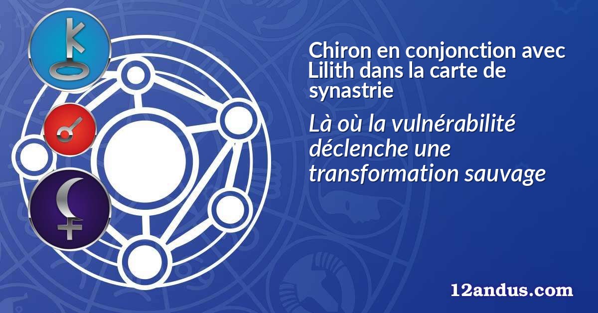 Chiron en conjonction avec Lilith dans la carte de synastrie