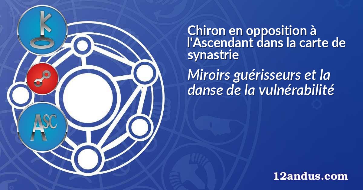 Chiron en opposition à l'Ascendant dans la carte de synastrie